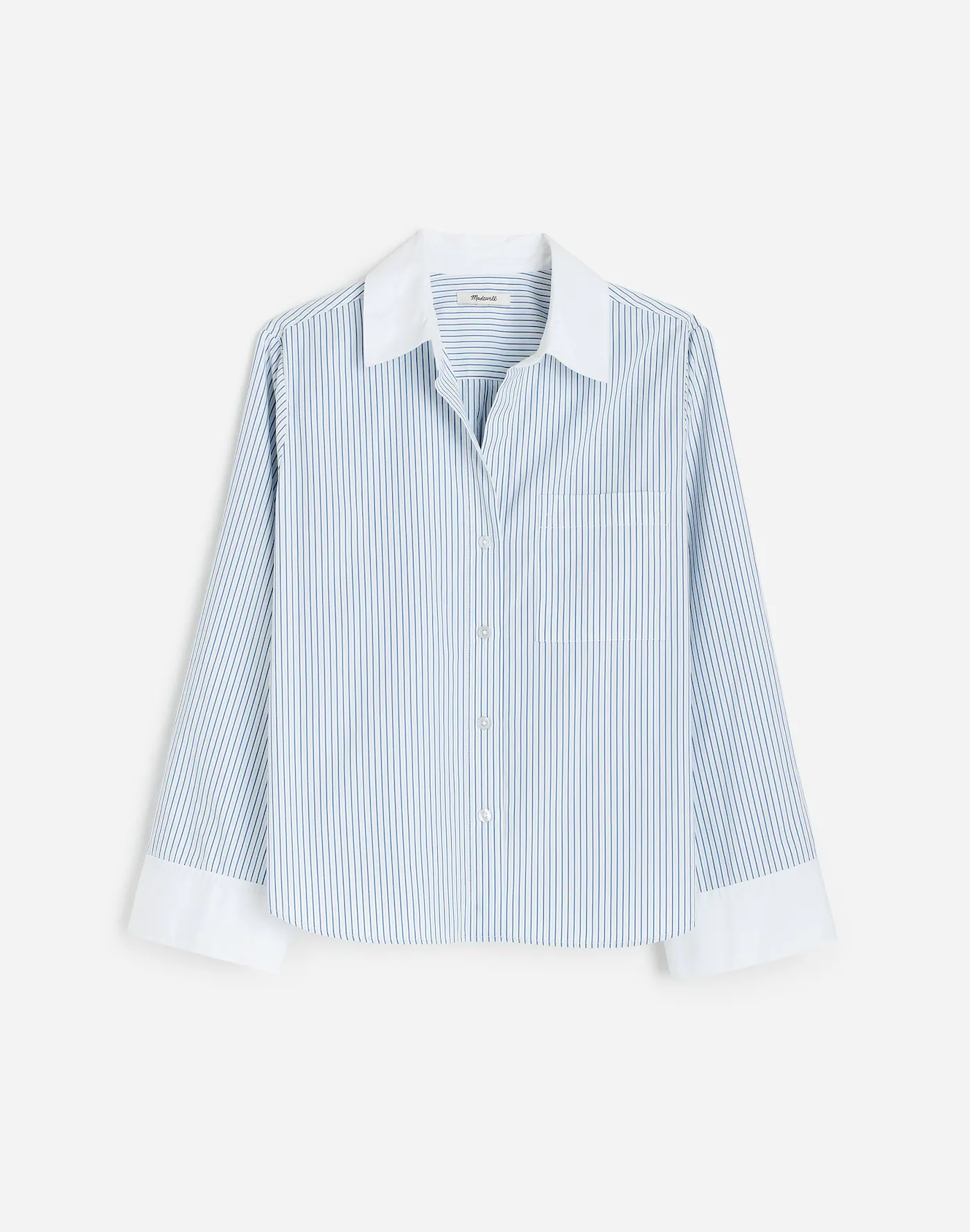 Madewell, Easy Y-Neck Button-Up Shirt