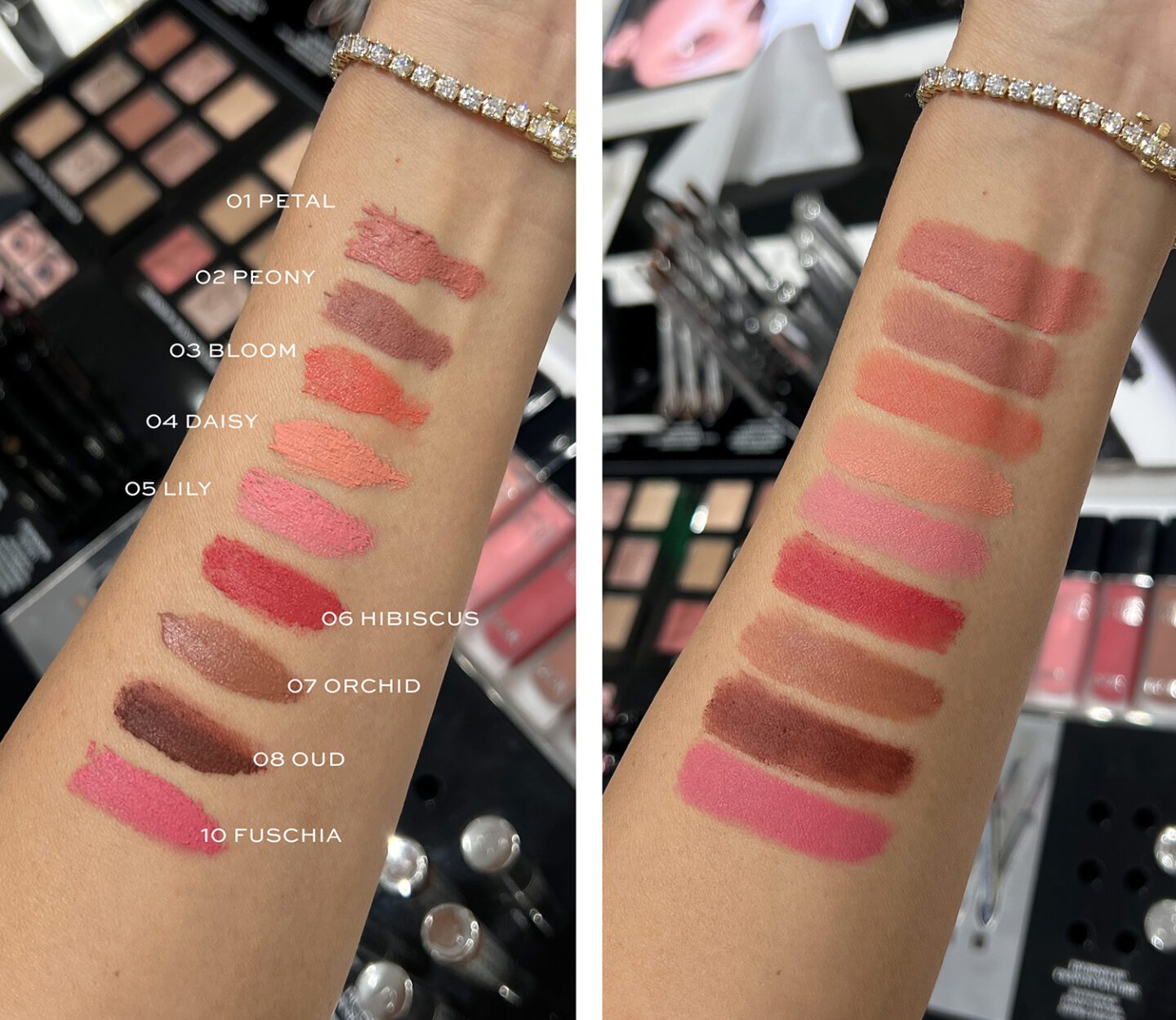 Dior Forever Blush Soft Filter swatches