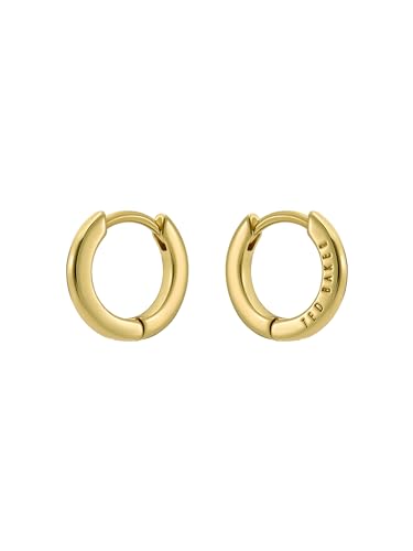 Ted Baker Crislie Logo Hoop Earrings (12mm) for Women (gold)