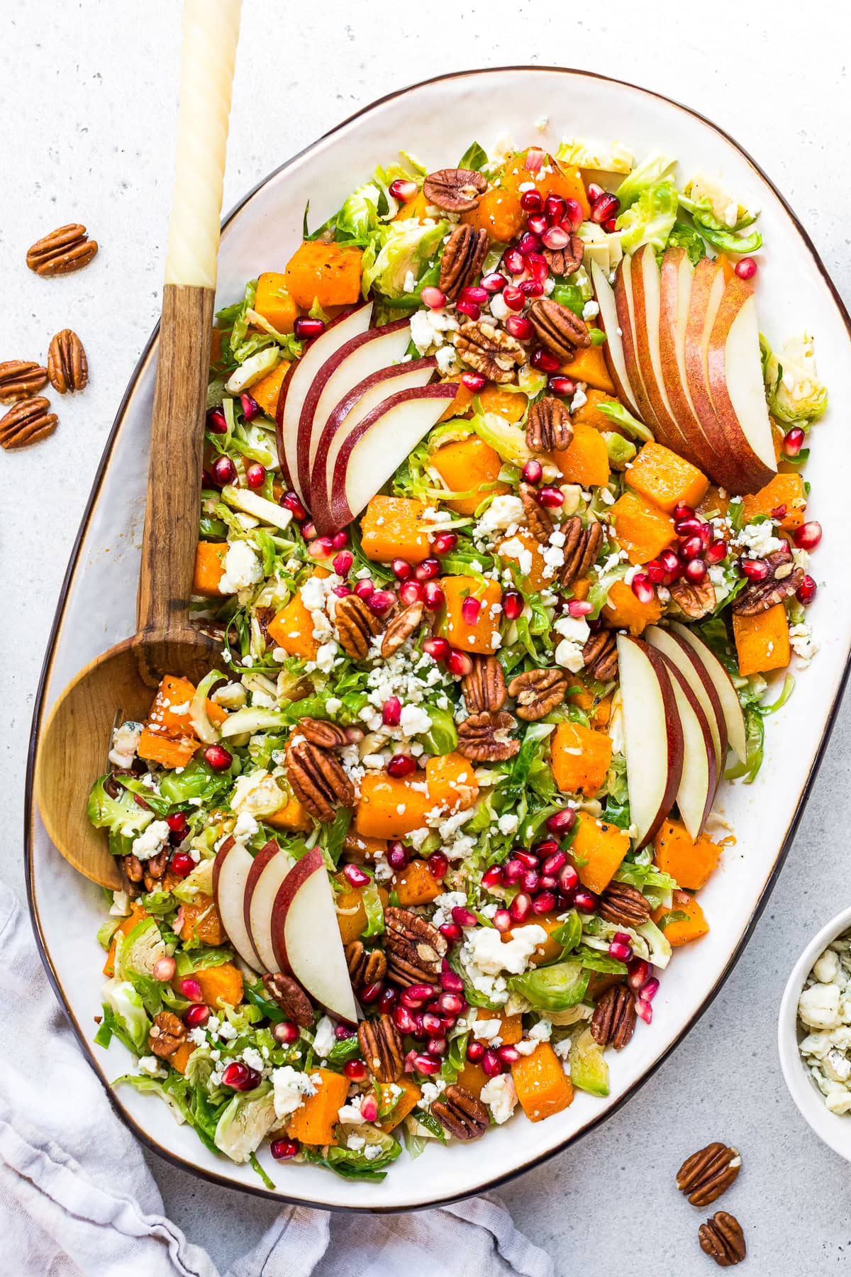 Butternut Squash Salad with Brussels Sprouts and Pears