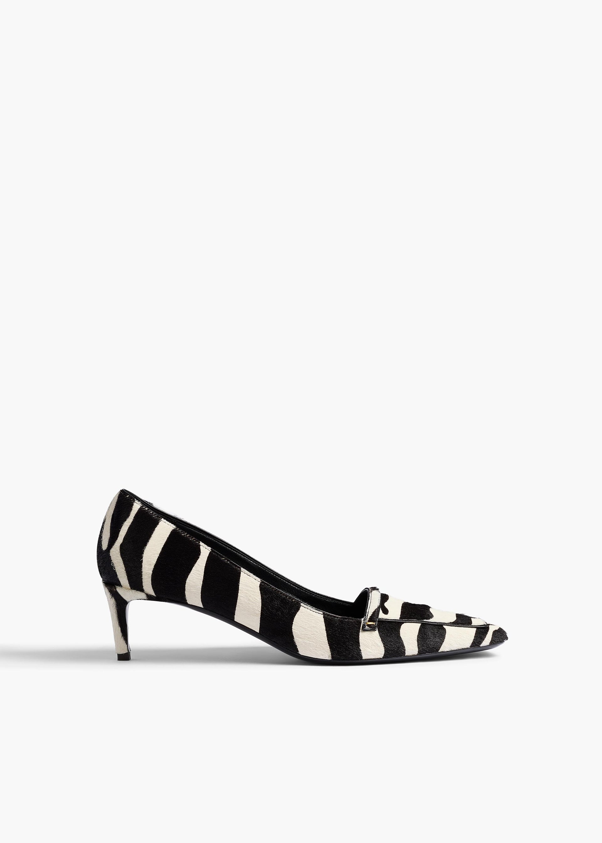 Celia Pump in Zebra Print Haircalf - 35 / Black / White / Upper100%clsole100%cl