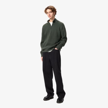 Uniqlo Soufflé Yarn Half-Zip Jumper