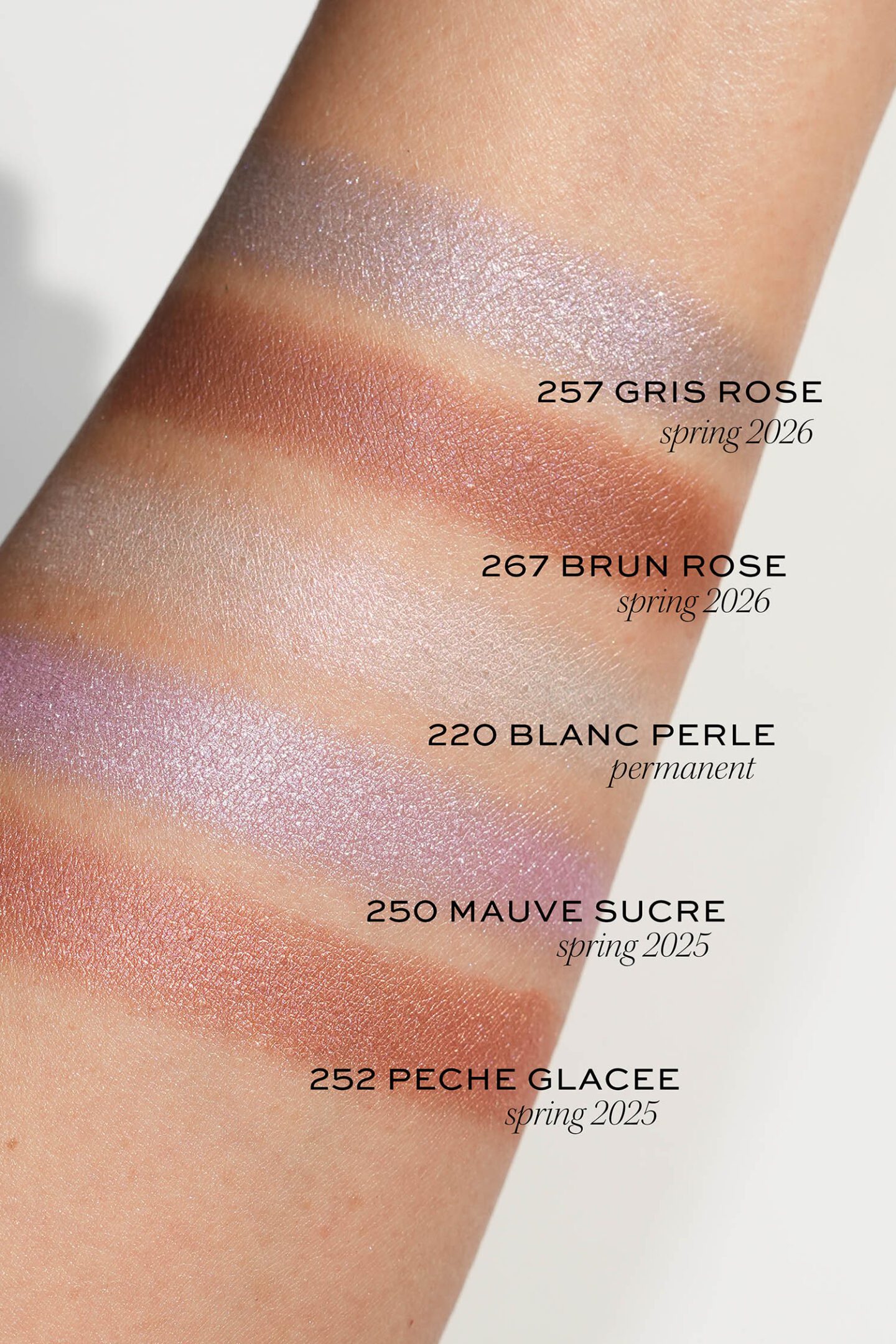 Chanel Ombre Essentielle Eyeshadow Singles swatches