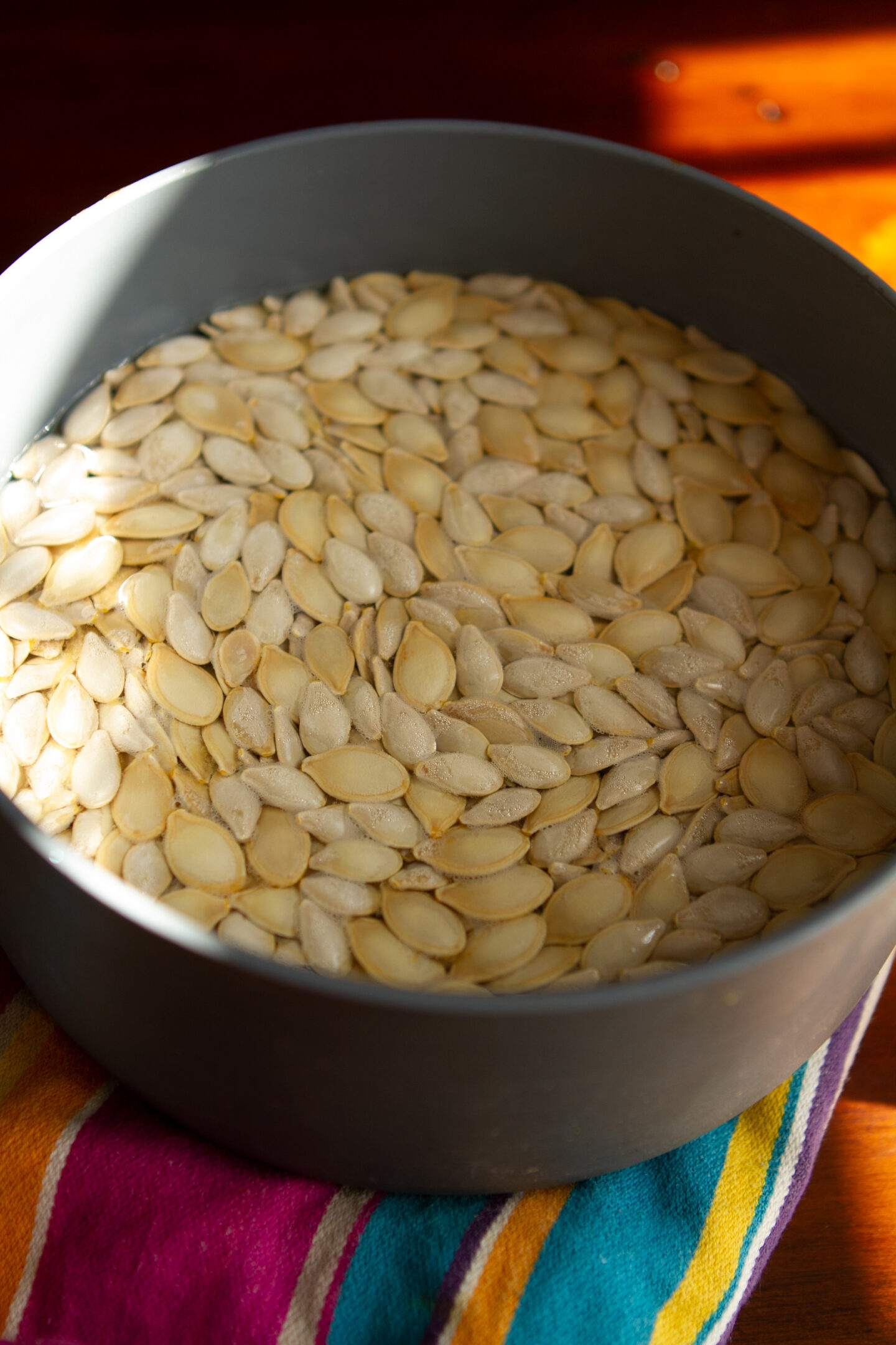 Optional Step of Boiling Pumpkin Seeds