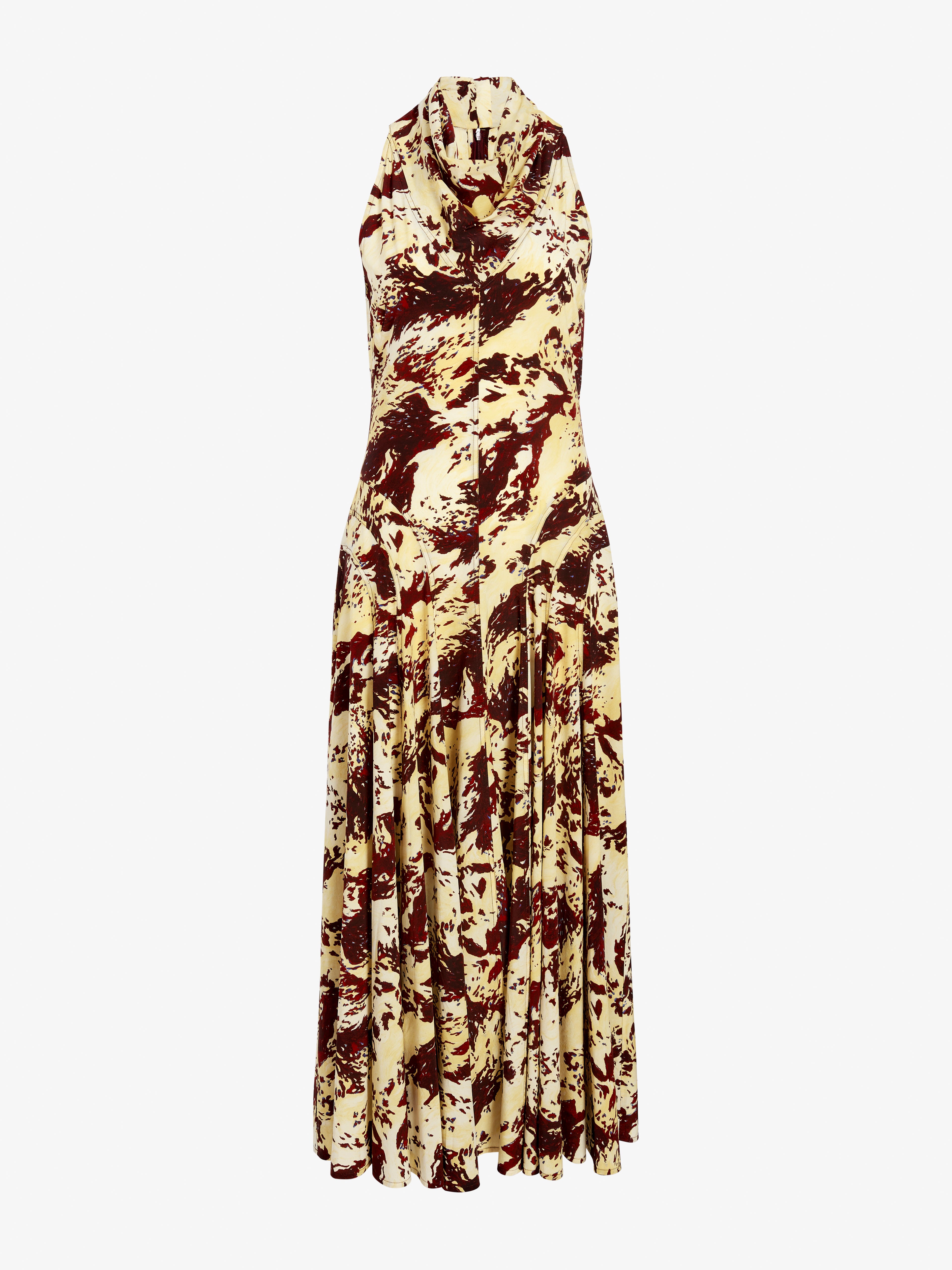 Proenza Schouler Adelide Dress in Printed Silk Viscose - Rust Multi | Proenza Schouler Official Site