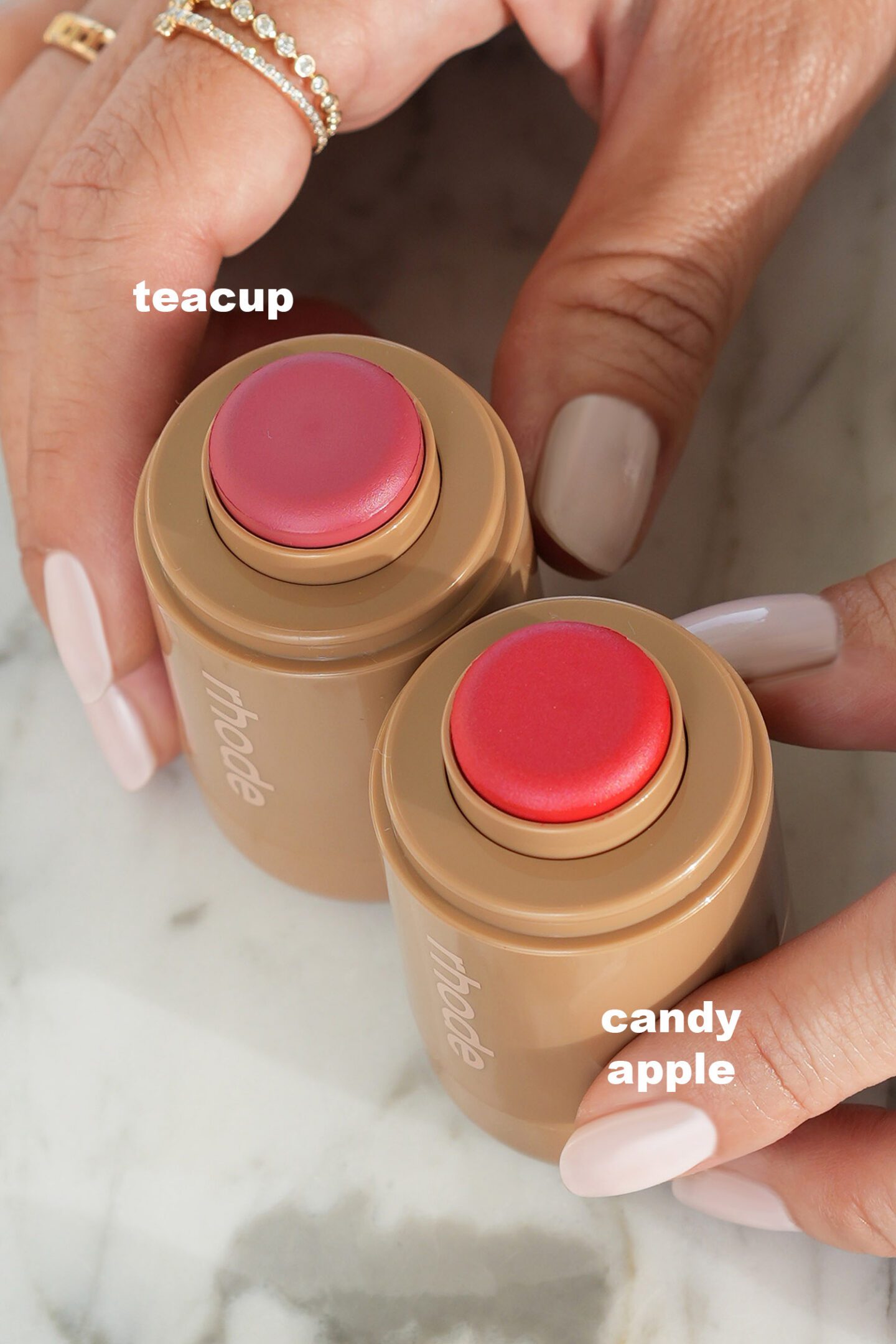 New Rhode Pocket Blush Teacup and Candy Apple