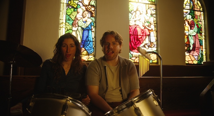 L-R) Filmmakers Megan Rico and Kade Atwood on the set of the comedy, EDIE ARNOLD IS A LOSER, an Infigo Films production. Courtesy of Infigo Films and Brenna Empey. 
