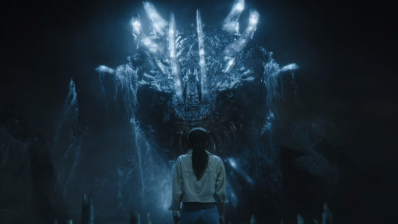 Titan X emerging in front of Cate at Santa Soledad in Monarch: Legacy of Monsters season 2