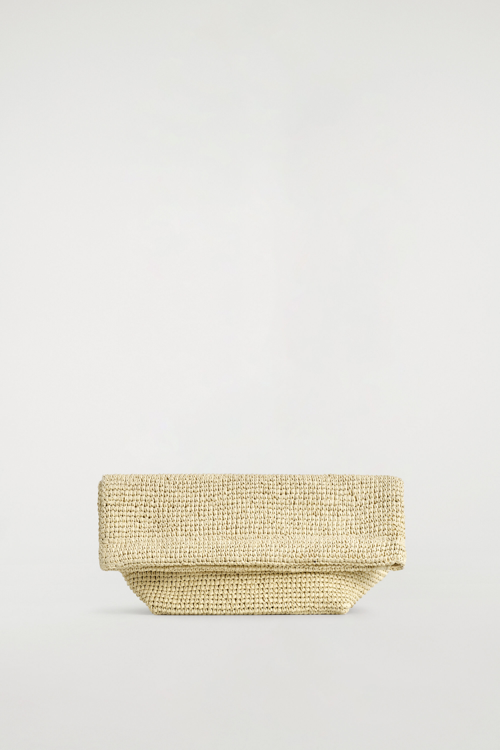 Folded Clutch Bag - Straw