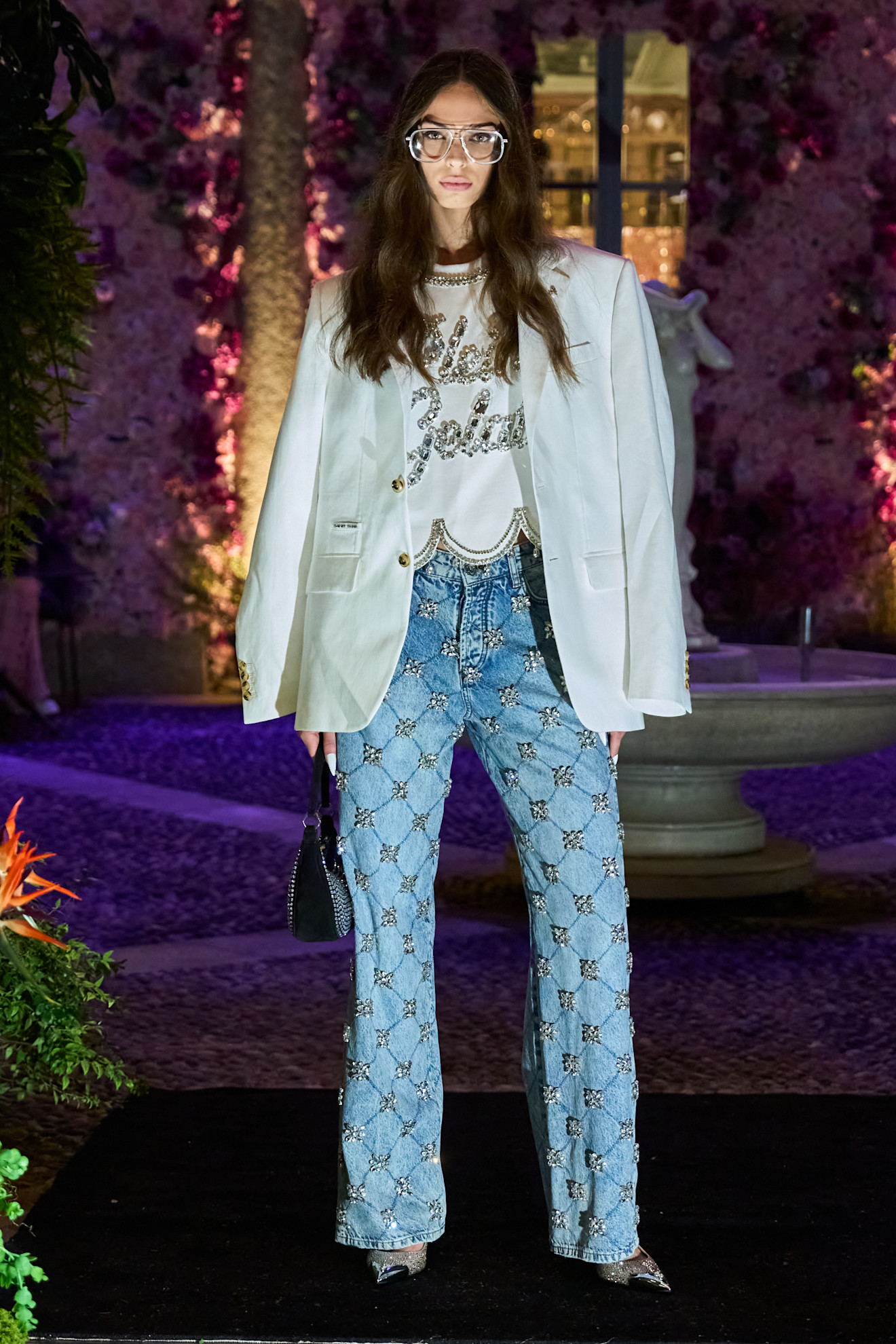 Embllished jeans on the Philipp Plein SS26 runway