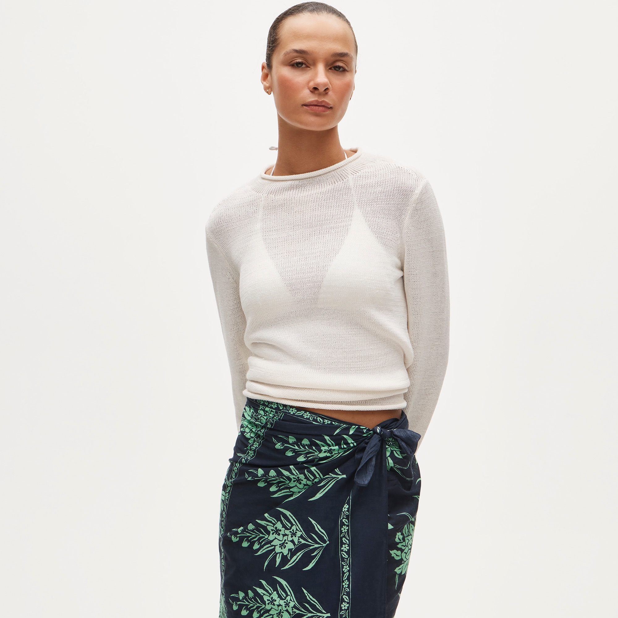 Summer Rollneck&trade; Sweater in Linen Blend