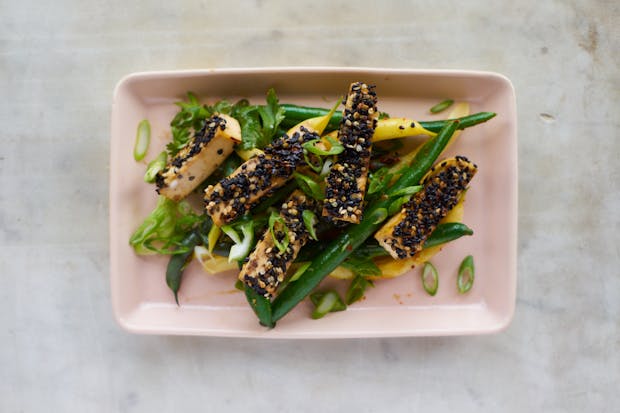 Golden-crusted Sesame Seeded Tofu