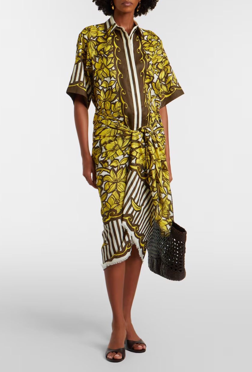 Al&eacute;mais, Mona floral cotton beach cover-up