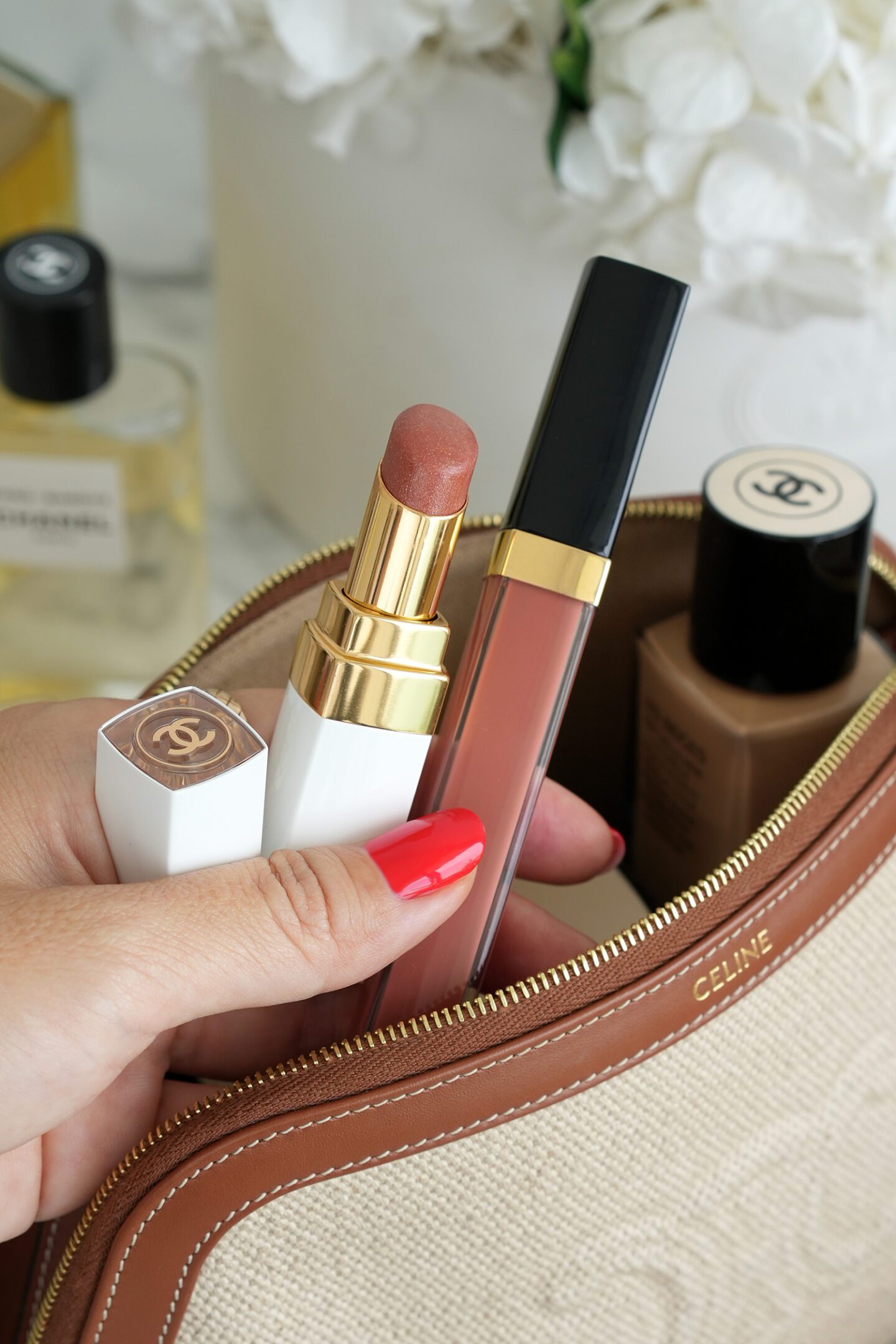 Chanel Rouge Coco Baume Honey Bliss and Rouge Coco Hydra Gloss 443