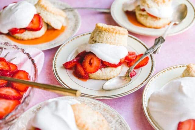different angle of strawberry shortcake recipe