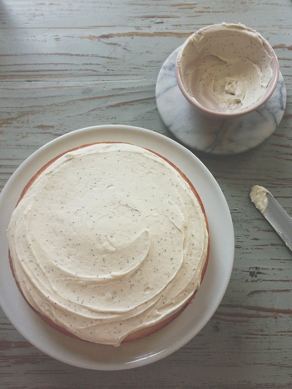 Lemon Cake with Lemon Poppy Seed Buttercream
