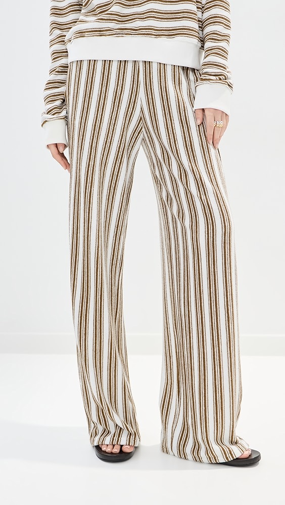 Drew Pants - White/chocolate