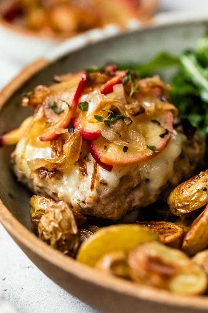 Apple Gruyere Turkey Burgers