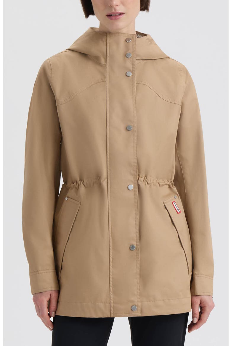 Adela Water Repellent Cotton Canvas Hooded Jacket