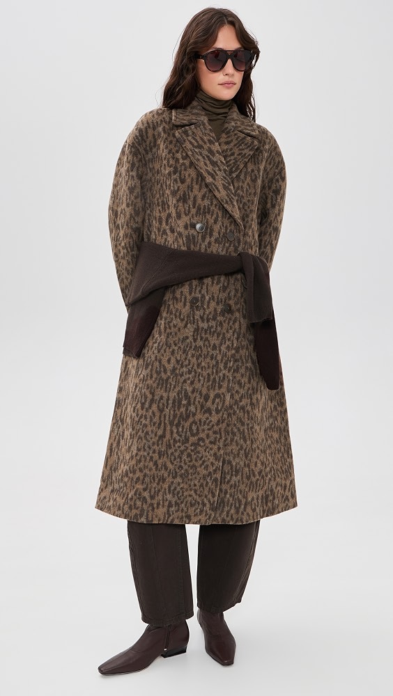 Matta Oversized Coat - Leopard