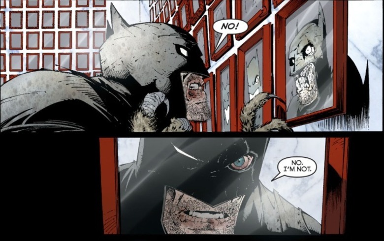 Batman #5 - Batman sees his photo in Court of Owls' maze